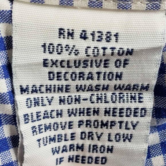 Polo Ralph Lauren Oxford Shirt Mens Size Large L Button Down Blue Plaid LS - Picture 8 of 9